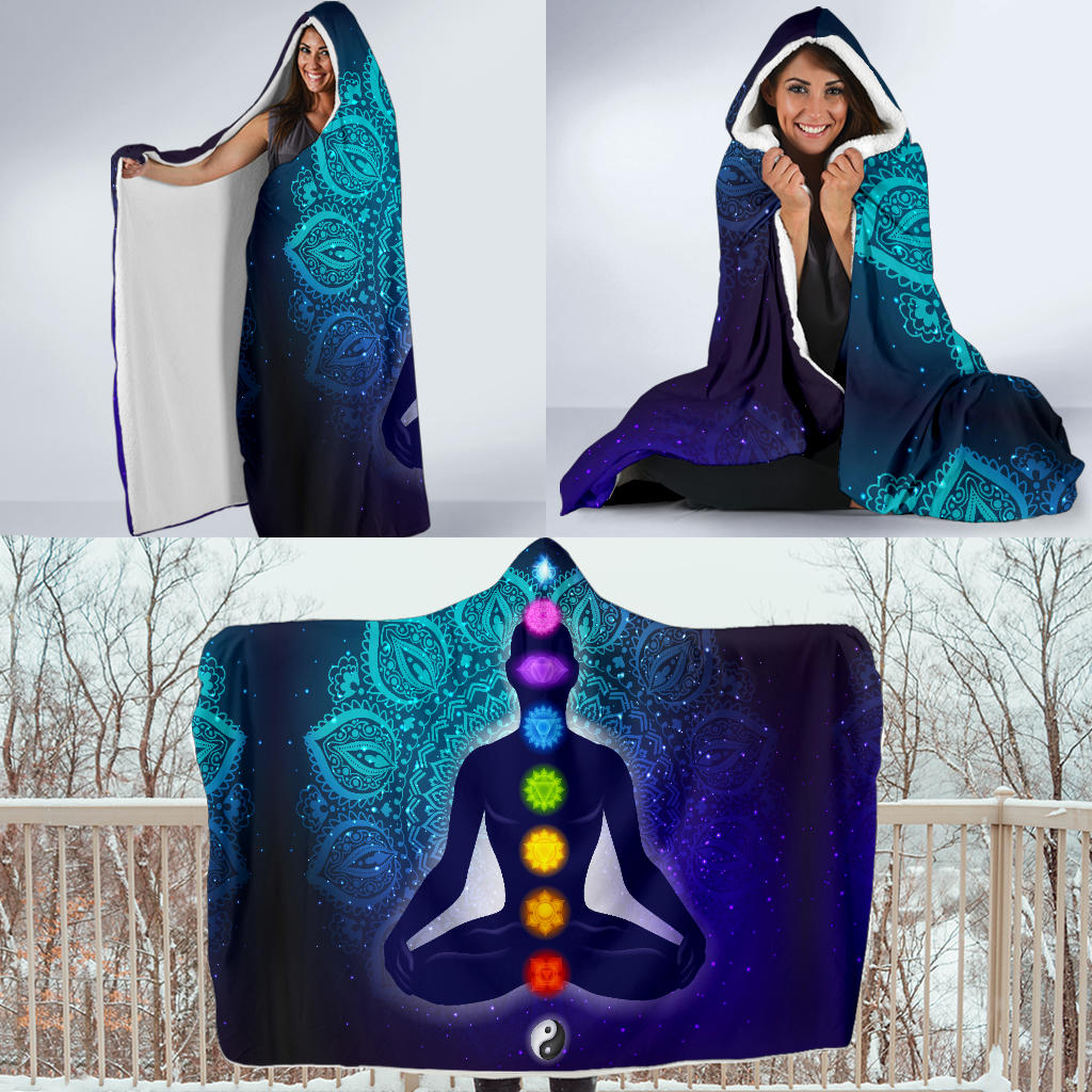 7 Chakras Hooded Blanket